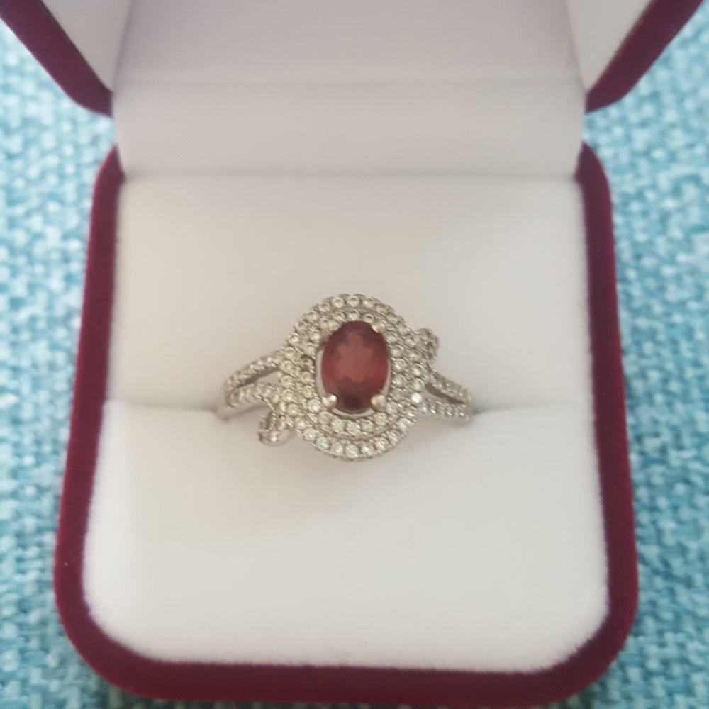 Pink Tourmaline Sterling ring